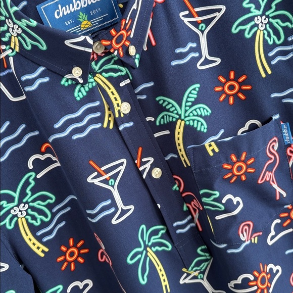 Like New Chubbie’s Performance Polo Neon Light Size Large - Picture 7 of 12